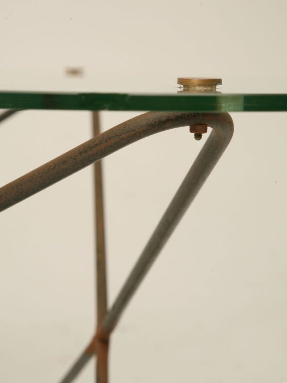 1950's French Pierre Guariche Metal & Glass Atomic Coffee Table 3
