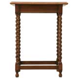 Oak Barley Twist End Table w/ Rectangular Top