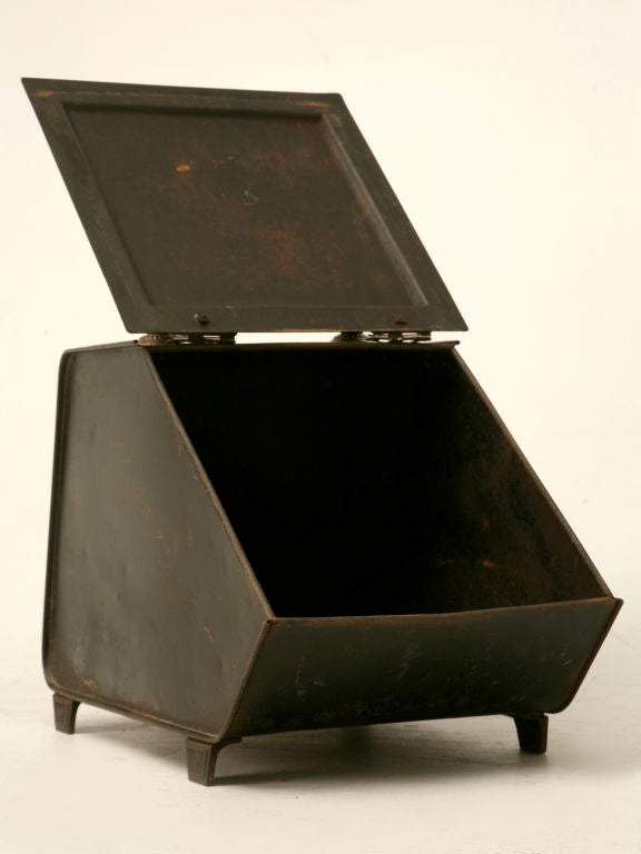 c.1880 English Hand-Painted Coal Scuttle