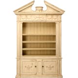 Monumental Distressed Painted Bookcase