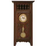 c.1880 French Miniature Oak Case Clock Salesman's Sample