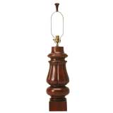 Antique c.1900 English Mahogany Table Leg Lamp
