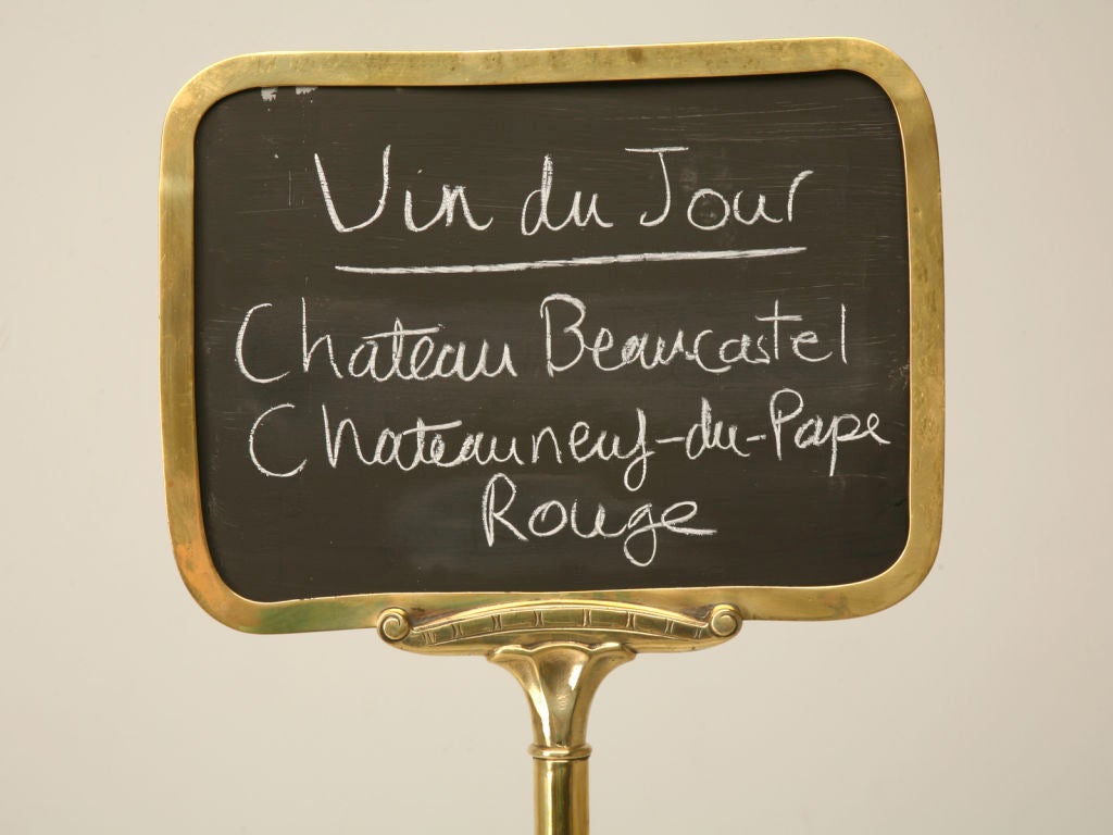 c.1900 Brass French Bistro Specials Board