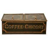 Antique English Painted Coffee & Chicory Merchants Store Fitting
