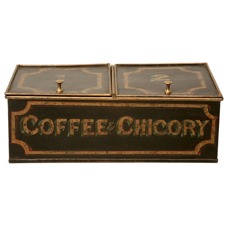 Antique English Painted Coffee 
Chicory Merchants Store Fitting
