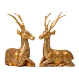 Pair of Handmade & Intricately Decorated Deer