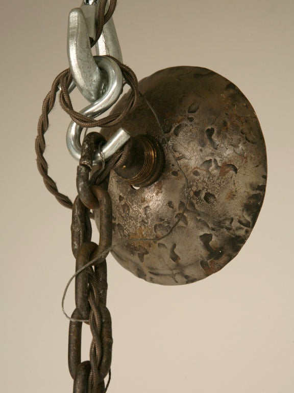 French Hand-Forged Iron Oval Chandelier, circa 1920 5