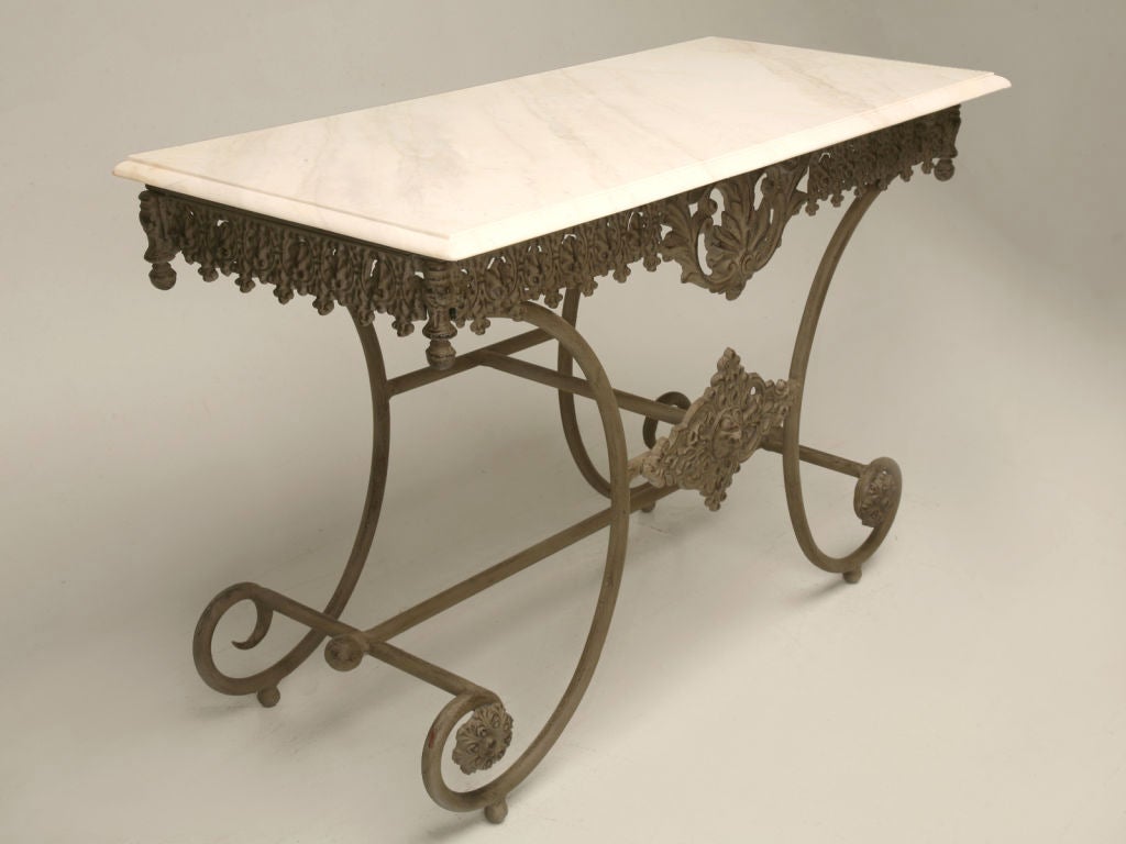 Iron & Marble Butcher Presentation Table