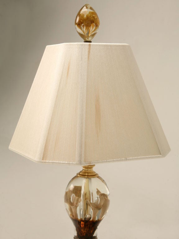 c.1950 Paperweight Lamp w/Original Finial 5