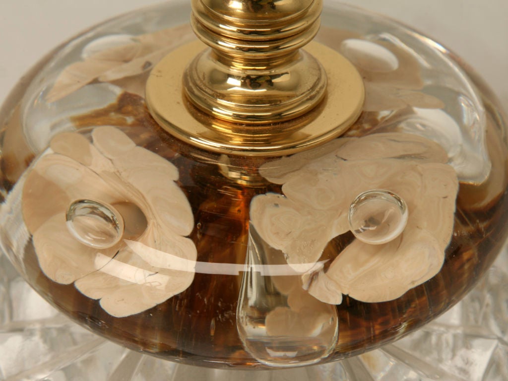 c.1950 Paperweight Lamp w/Original Finial 1