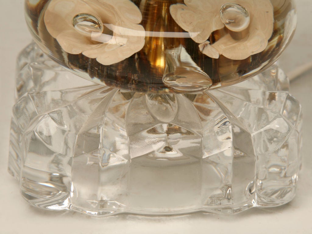 c.1950 Paperweight Lamp w/Original Finial 2