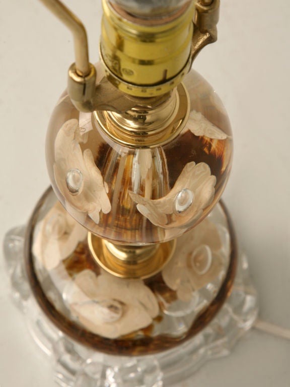 c.1950 Paperweight Lamp w/Original Finial 3