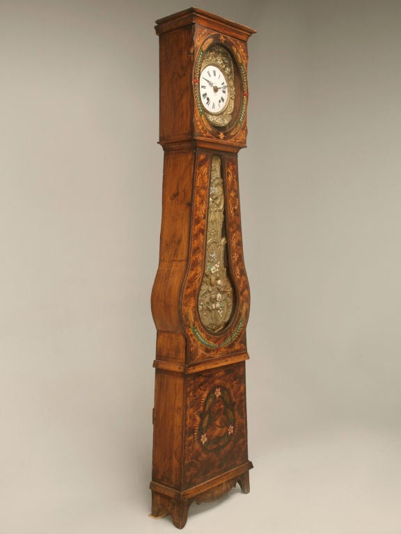 c.1880 Original Paint French Farm House Clock