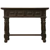 Hand-Carved Spanish Oak Console Table