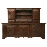 c.1910 Spanish Solid Oak Sideboard w/18th C. Appearance