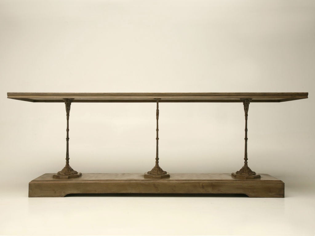 French Distressed Painted Island w/ Zinc Top