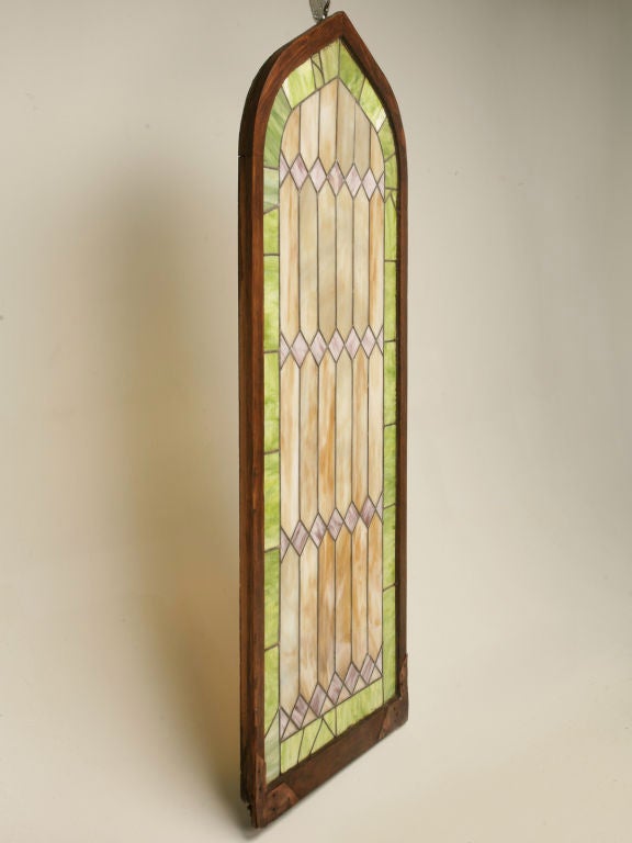c.1890 Large American Gothic Stained Glass Window 5