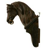 c.1860 French Cast Iron Horse Hitching Post