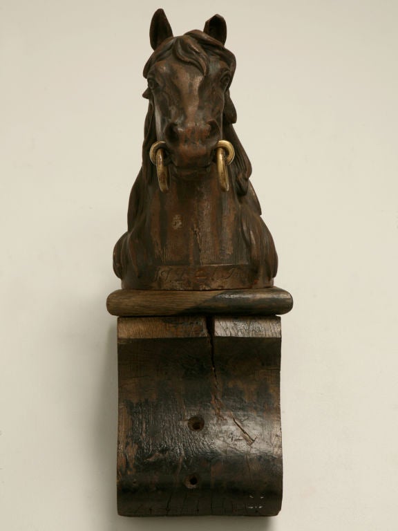 c.1860 French Cast Iron Horse Hitching Post 5