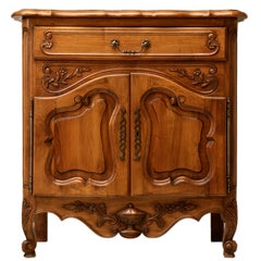 Petite French Figured Walnut Server/Sink Base/Nightstand