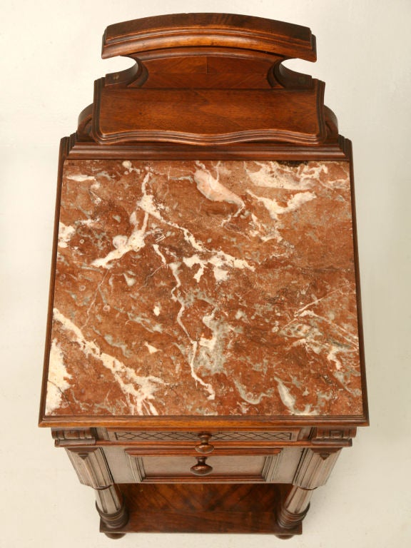 c.1890 Petite French Walnut Bedside Commode