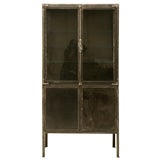 Antique c.1920 French Steel & Glass Doctors' Cabinet