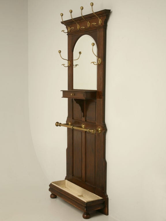 c.1890 French Oak Hall Stand