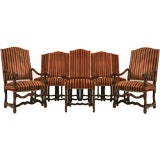 c.1930 Set of Ten French Louis XIII Style Dining Chairs