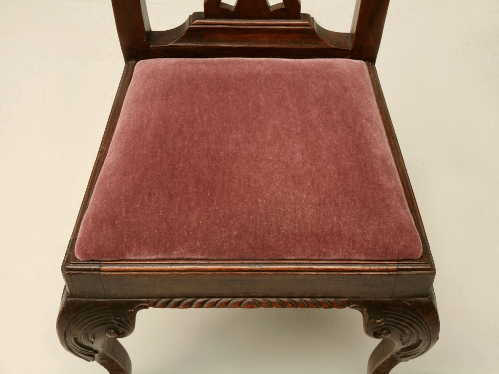 Eighteenth Century Hand-Carved Irish Chippendale Side/Desk Chair 2