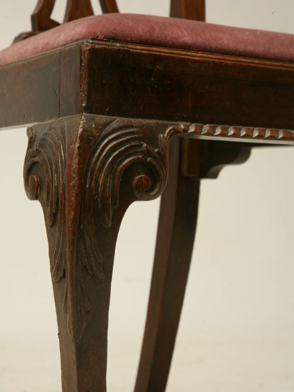 Eighteenth Century Hand-Carved Irish Chippendale Side/Desk Chair 3