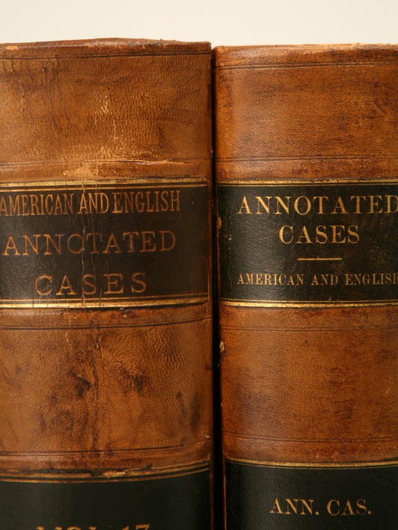 Vintage American Leather Bound Law Books