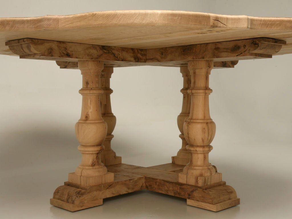 Hand-Crafted Handcrafted Clover Style Dining Table Custom Made in Any Dimension or Finish For Sale