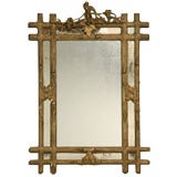 c.1850 French Faux Bois Mirror