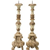 Antique Pair of 18th Century Italian Altar Prickets