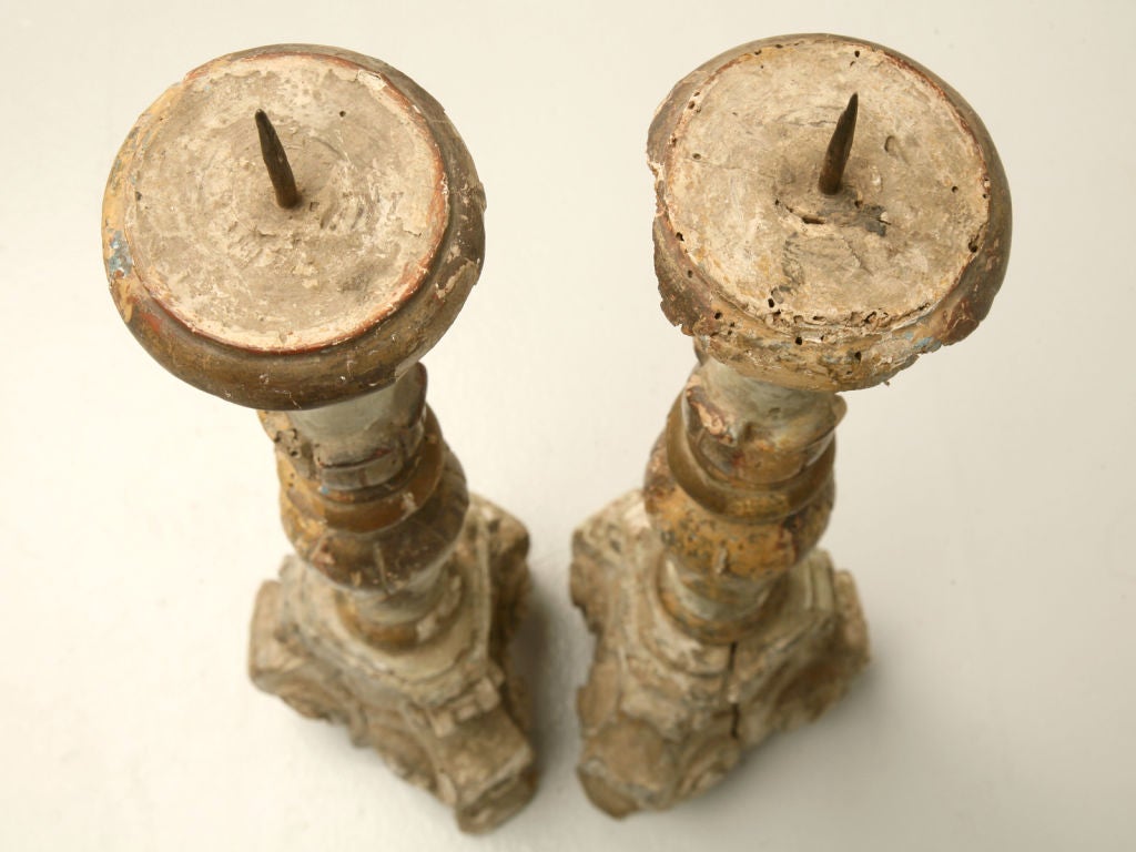 Pair of 18th Century Italian Altar Prickets