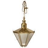 c.1900 Large French Brass Lantern