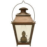 Antique c.1890 Original French Copper Kerosene Lantern