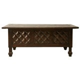 Hand-Carved Oak & Chestnut Coffee Table