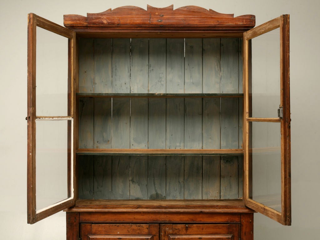c.1840 Georgian Pine Glazed Cupboard 2