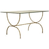c.1950 French Bronze Neoclassical Bagues Style Coffee Table