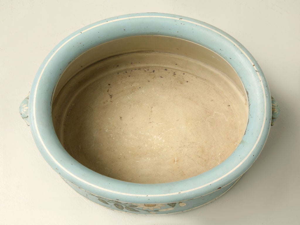 Original Antique English Toleware Wash Bowl/Basin Set 1