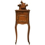 Antique c.1890 French Walnut Rococo Nightstand