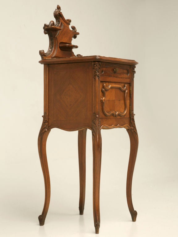 c.1890 French Walnut Rococo Nightstand