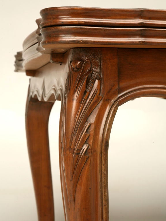 c.1930 French Cherry Louis XV Style Draw-Leaf Dining Table 5