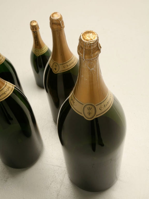 20th Century Set of 6 Nicolas Feuillatte Champagne Bottle Store Props