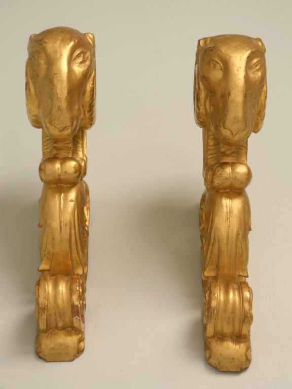 Pair of Italian Gilt Pole Brackets, circa 1780 4