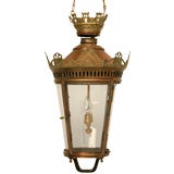 Antique c.1890 French Copper & Brass Lantern