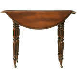 Antique c.1880 French Louis XVI Walnut Drop Leaf Table