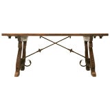 c.1890 Spanish Solid Oak Extending Table