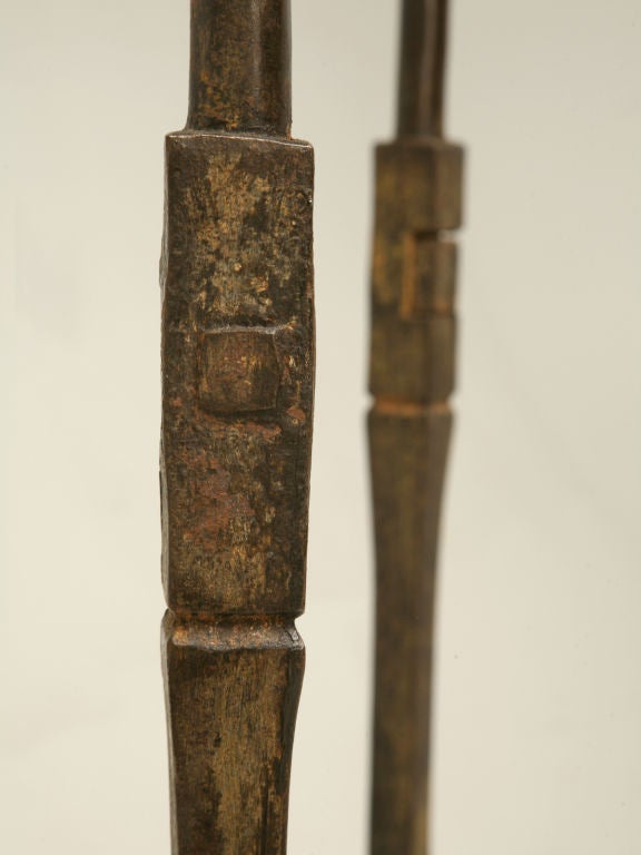 18th Century and Earlier Pair of 17th Century Standing Floor Prickets
